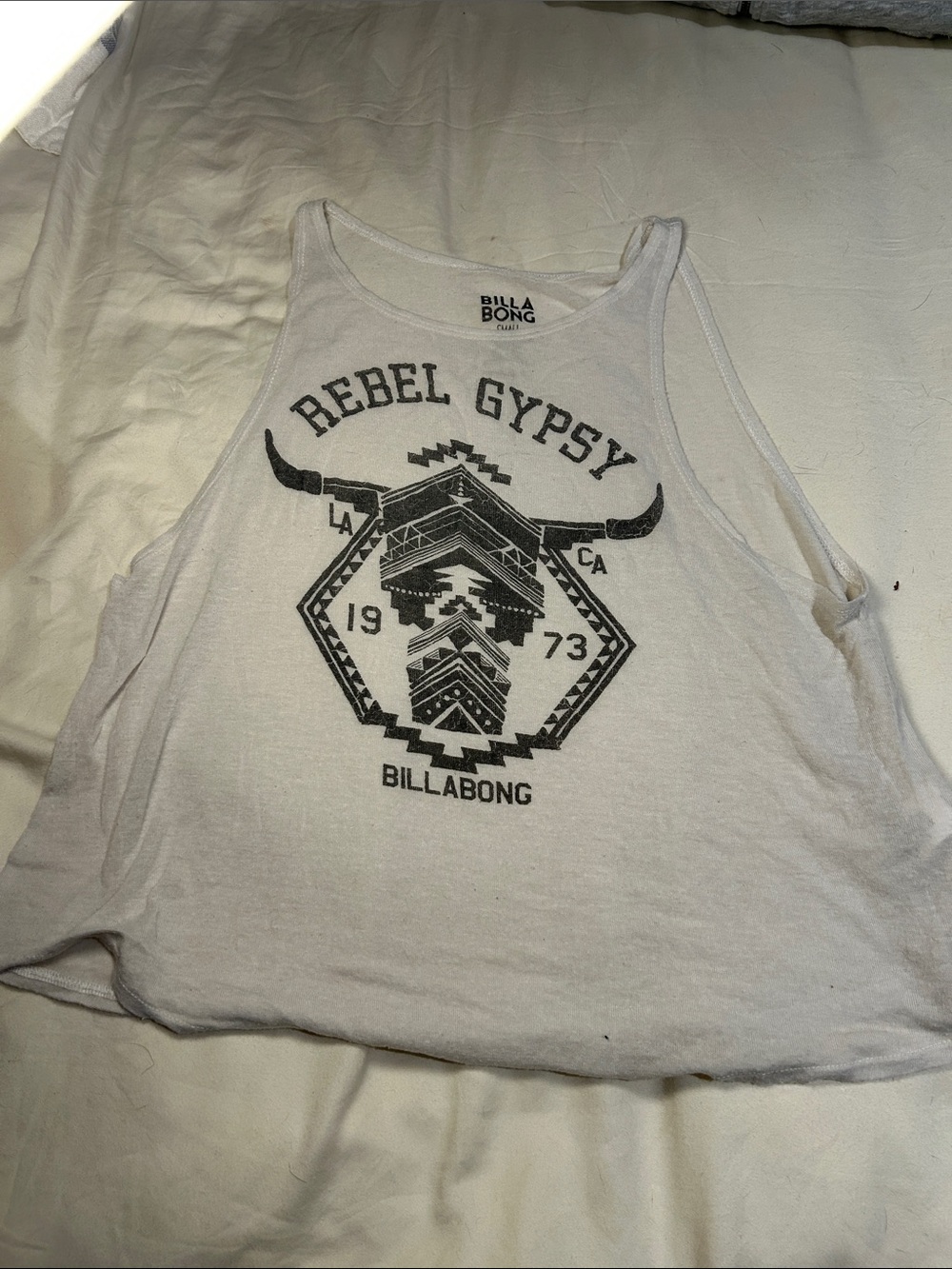 Billabong White Graphic 'Rebel Gypsy' Tank Top